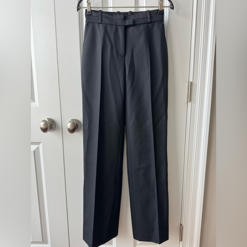 The Kooples Wool Blend Black Straight Leg Pants, Size 32